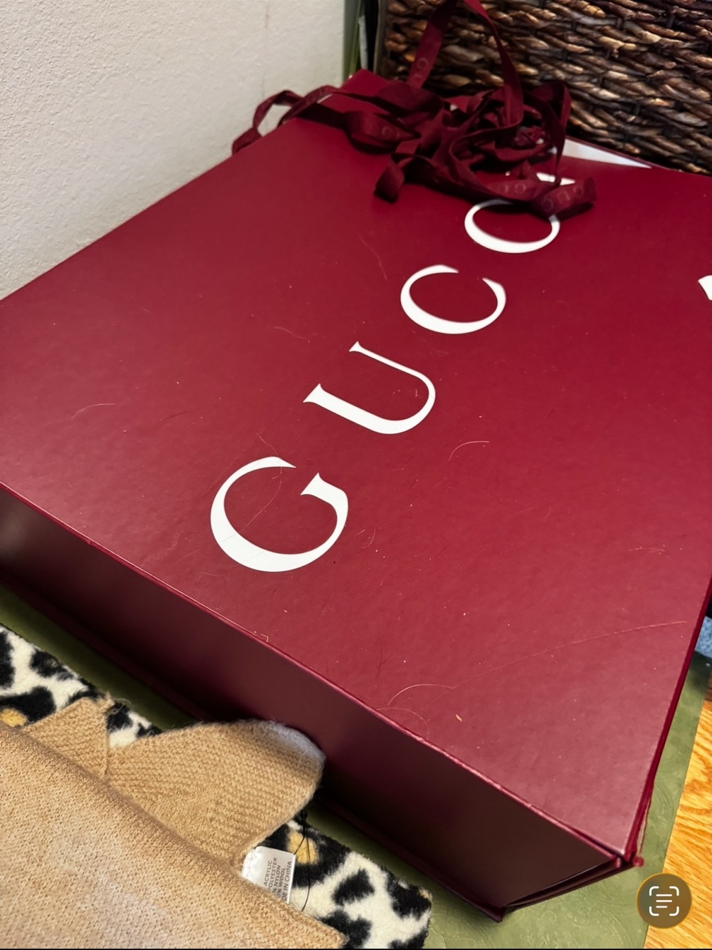 Extra large Gucci Deep Red Branded Decorative Box - authentic with tissue
